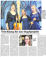 Trio-Klang für das Orgelprojekt
