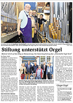 Stiftung unterstützt Orgel